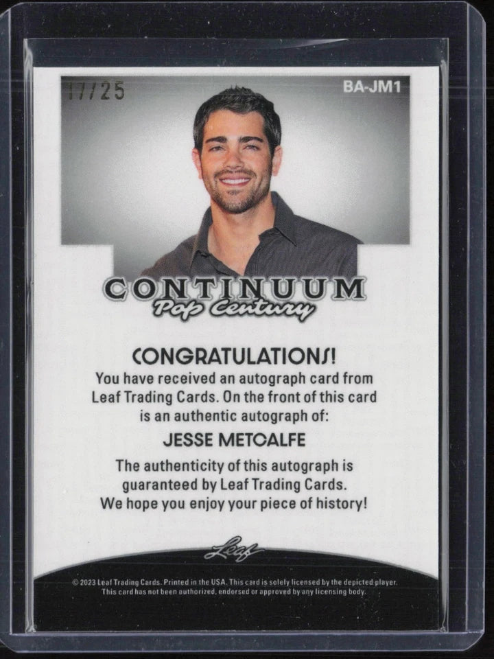 2023 Leaf Pop Century Continuum JESSE METCALFE /25 AUTO John Tucker Must Die