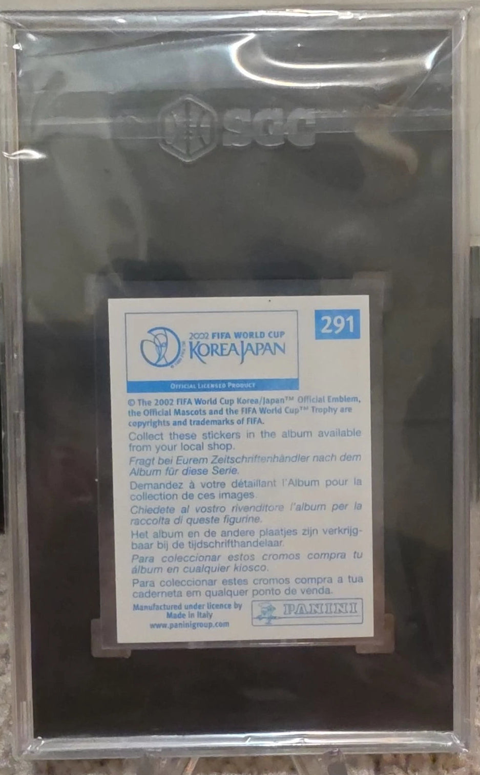2002 Panini World Cup Korea Japan #291 Landon Donovan Blue Back Sticker SGC 9