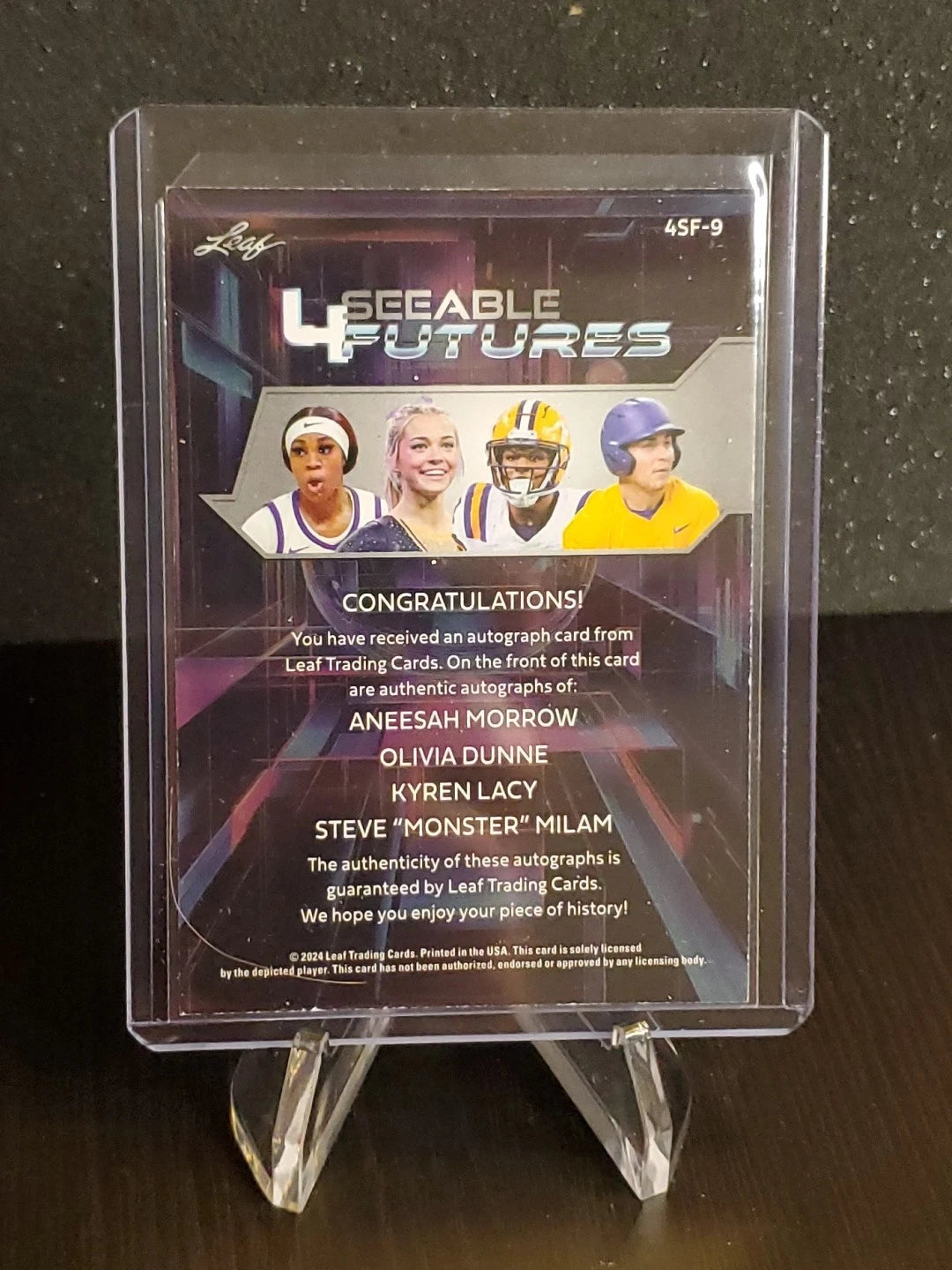 2024 Leaf Futures - 4seeable Futures Morrow, Livvy Dunne, Lacy, QUAD AUTO 7/7