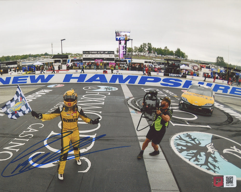 Christopher Bell Signed NASCAR 2021 New Hampshire Win 8x10 Photo (PA COA)