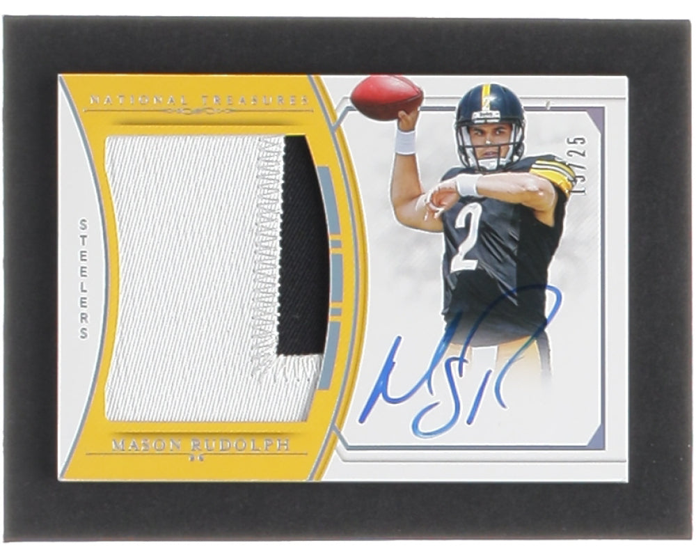 Mason Rudolph 2018 Panini National Treasures Rookie Material Signatures RPA #6 #15/25 RC