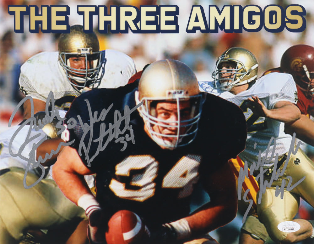 Frank Stams, Wesley Pritchett & Michael Stonebreaker Signed 11x14 Photo (JSA)