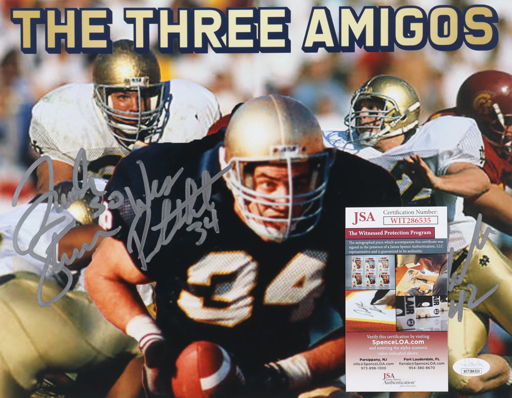 Frank Stams, Wesley Pritchett & Michael Stonebreaker Signed 11x14 Photo (JSA)