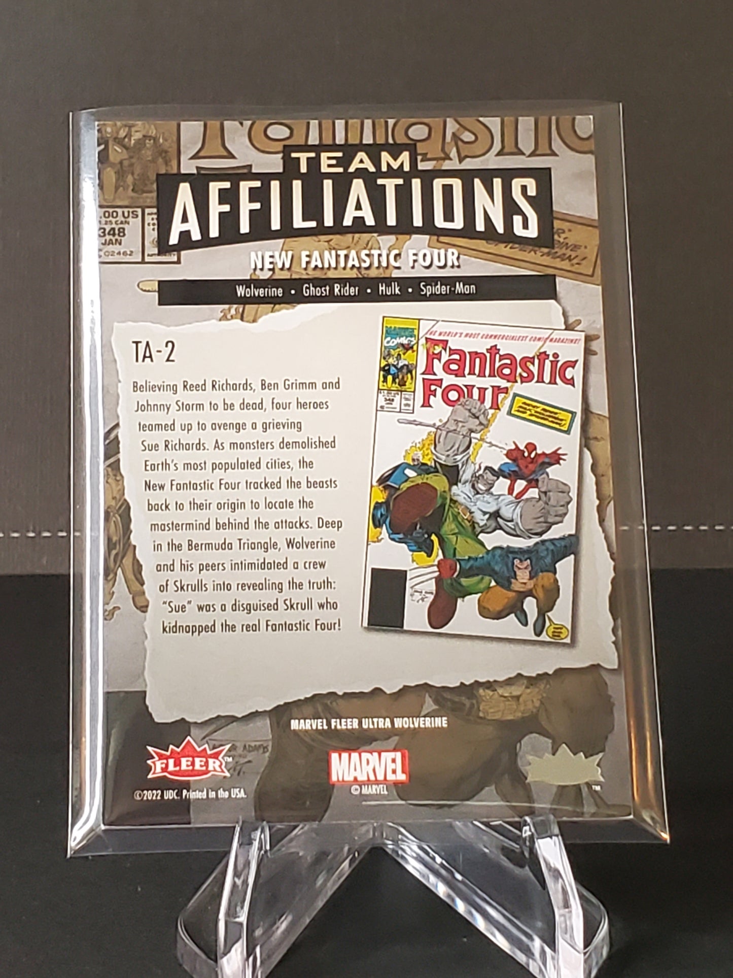 New Fantastic Four 2023 Fleer Ultra Wolverine Team Affiliations #TA-2