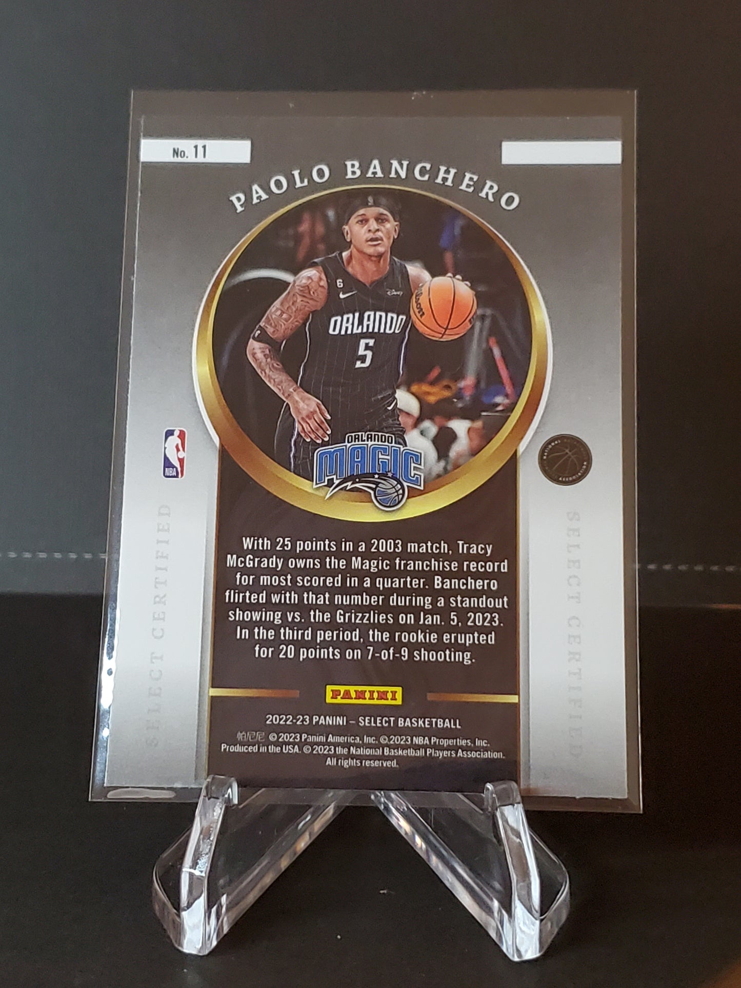 Paolo Banchero 2022 Panini Select Certified #11