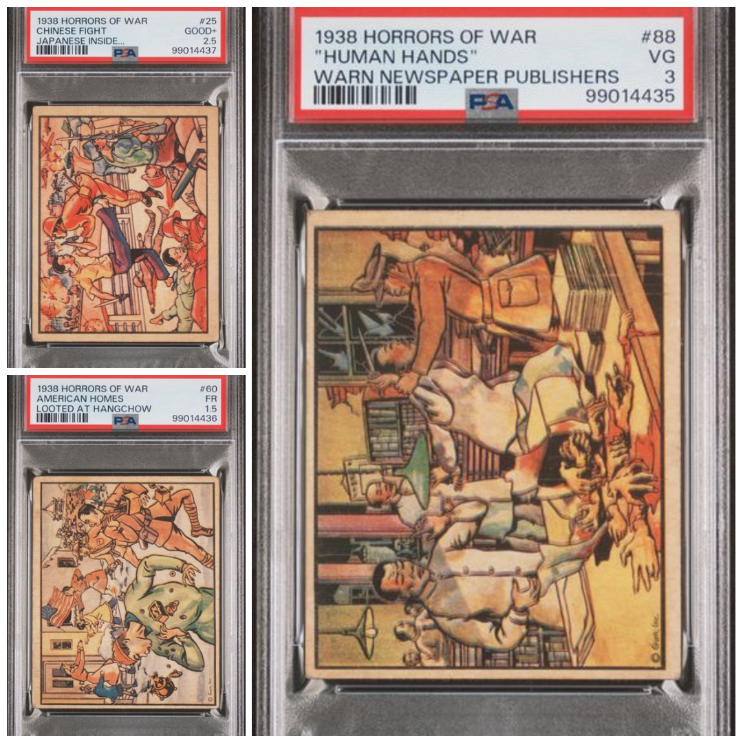 1938 Horrors of War - LOT OF THREE (3) PSA Graded Cards! GREAT EYE APPEAL!