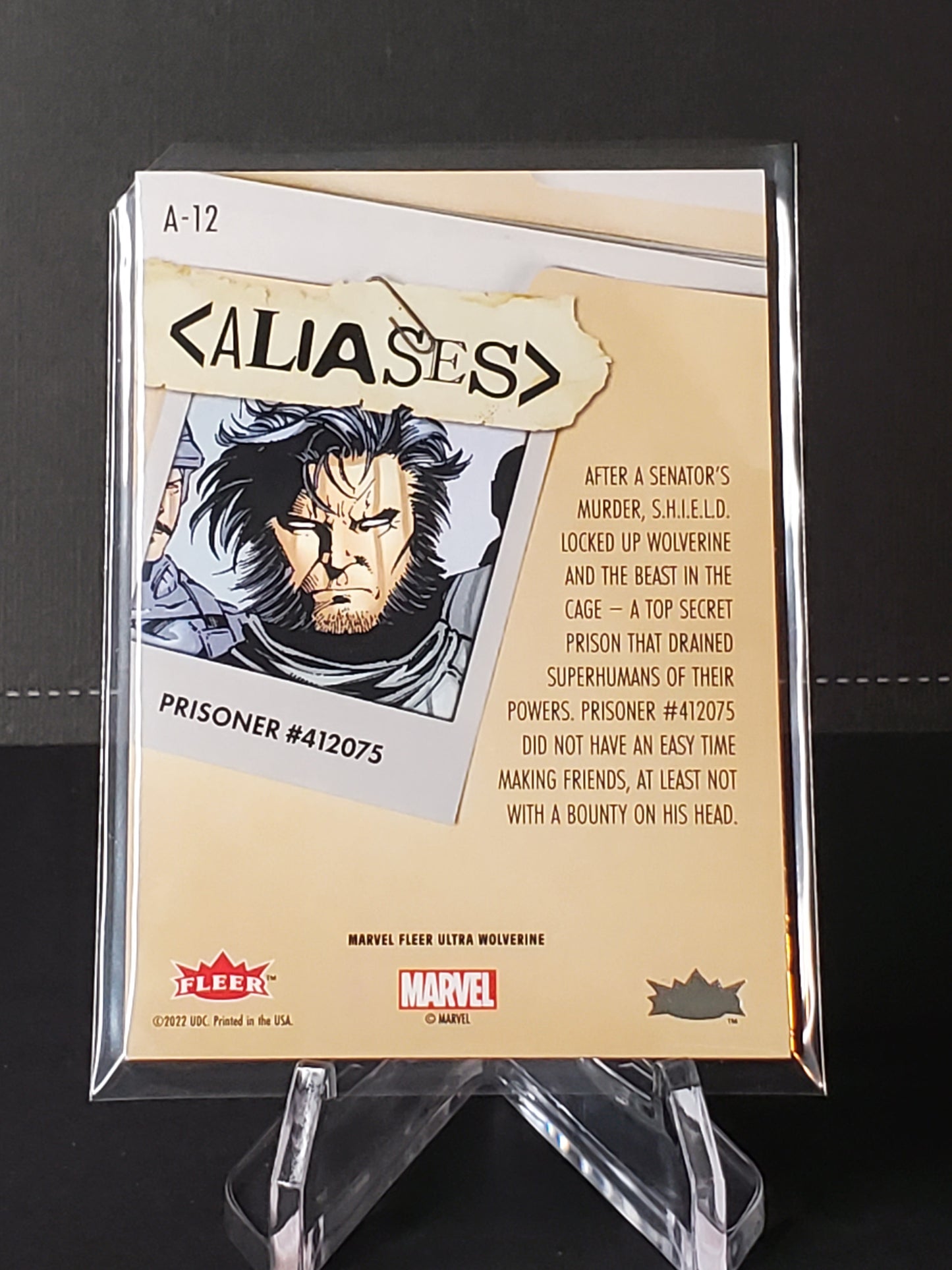 Prisoner #412075 2023 Fleer Ultra Wolverine Aliases #A-12