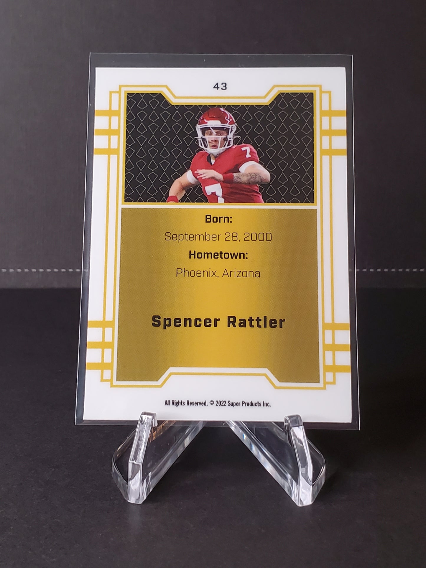 Spencer Rattler 2022 Super Products 1st Ever Cracked Ice #43