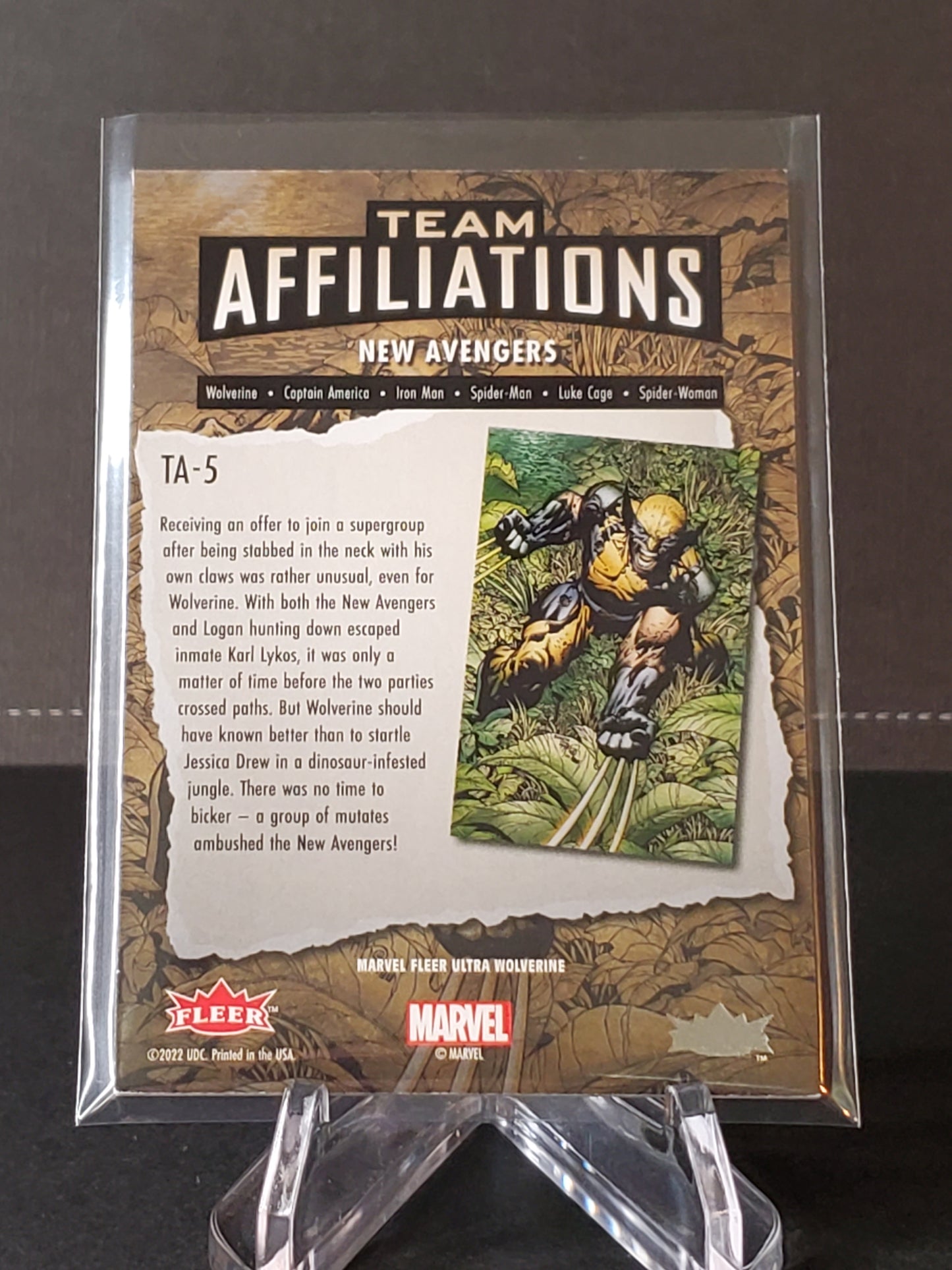 New Avengers 2023 Fleer Ultra Wolverine Team Affiliations #TA-5