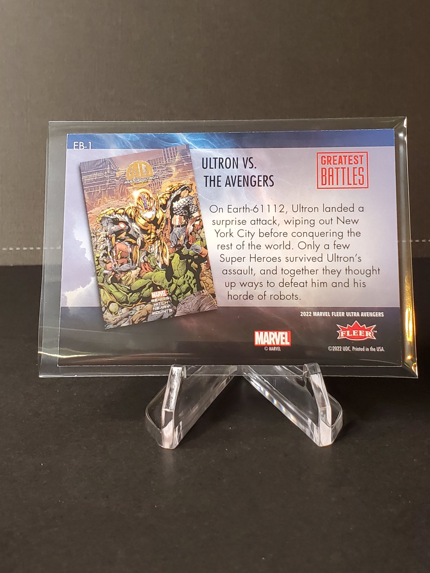 Ultron vs. The Avengers 2022 Fleer Ultra Avengers Greatest Battles #EB-1