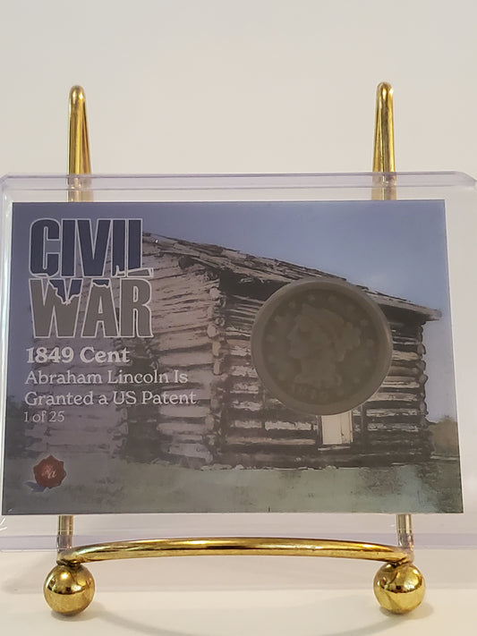 1849 Cent 2023 Civil War - Historic Autograph Coin Relic #1/25