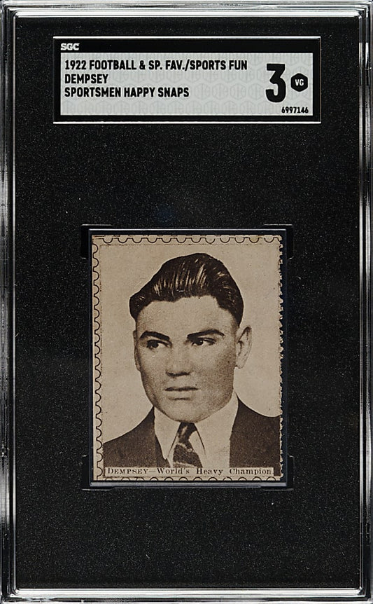 1922 Sportsmen Happy Snaps JACK DEMPSEY SGC 3 : 1 of 1 - Highest Graded!
