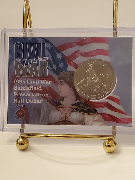 1995 Half Dollar 2023 Civil War - Historic Autograph Coin Relic #1/50