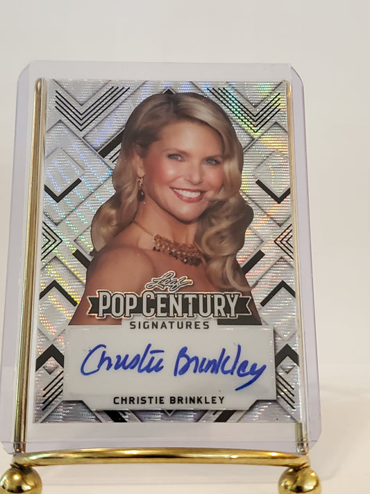 Christie Brinkley - 2022 Leaf Pop Century Signatures Silver Wave #'d 4/15