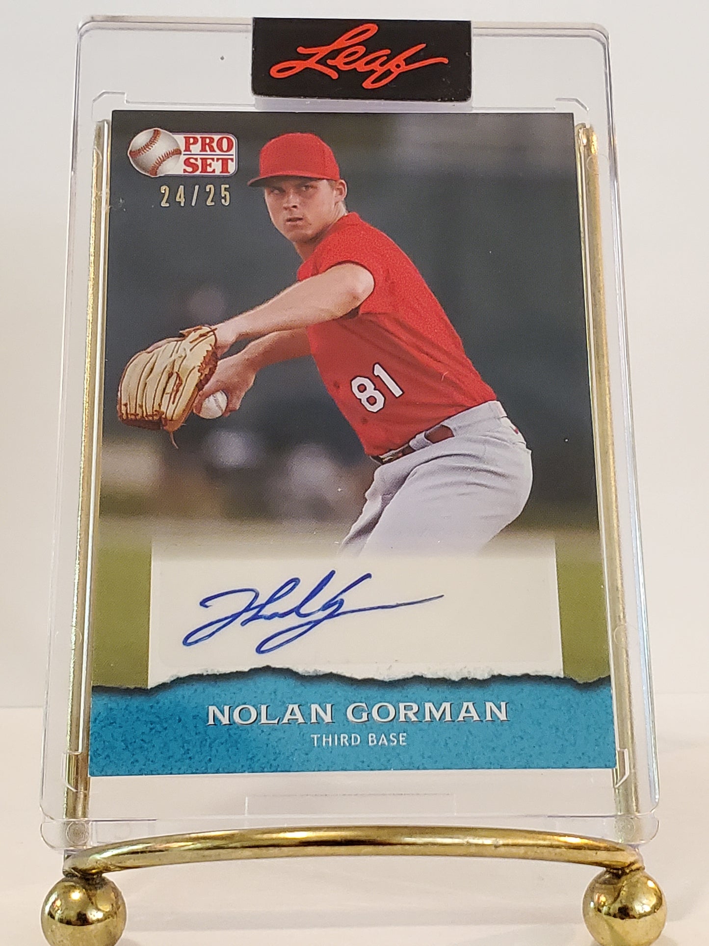 Nolan Gorman - 2022 Leaf Pro Set Hobby AUTOGRAPH #PSA-NG1