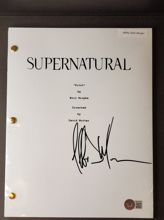 Jeffrey Dean Morgan - Supernatural - Pilot Episode: Beckett Certified SIGNED