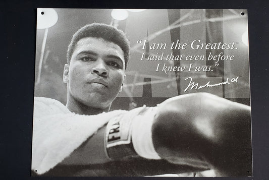 Muhammed Ali Facsimile 16x12 Metal Sign  (Officially Licensed Product)