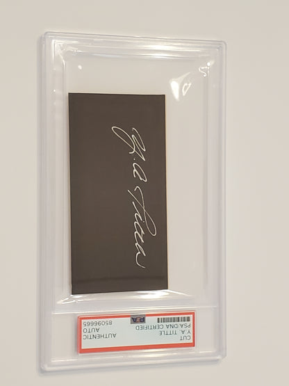 Y.A. Tittle Signed Cut AUTO (PSA)