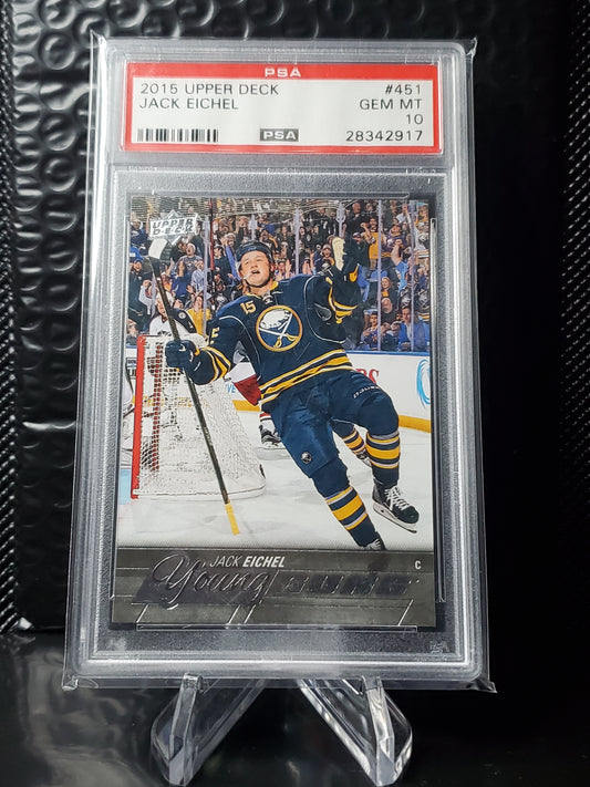2015-16 Upper Deck JACK EICHEL Young Guns Rookie YG RC #451 PSA 10 GEM MINT