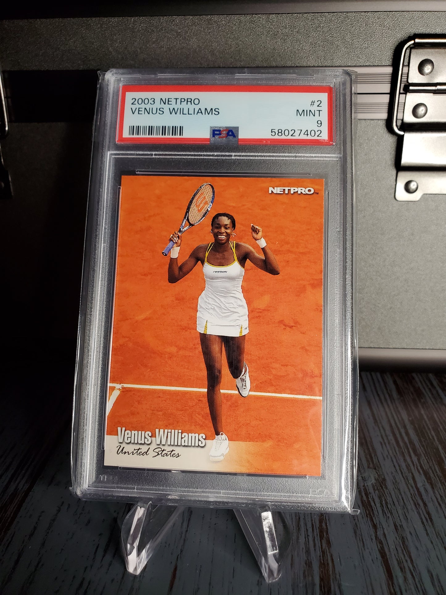 2003 Netpro Tennis VENUS WILLIAMS Rookie Card RC #2 PSA Graded 9 Mint