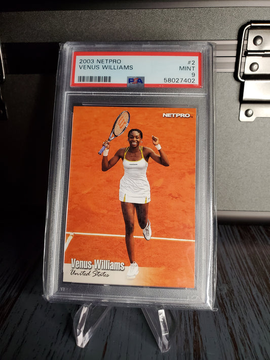 2003 Netpro Tennis VENUS WILLIAMS Rookie Card RC #2 PSA Graded 9 Mint