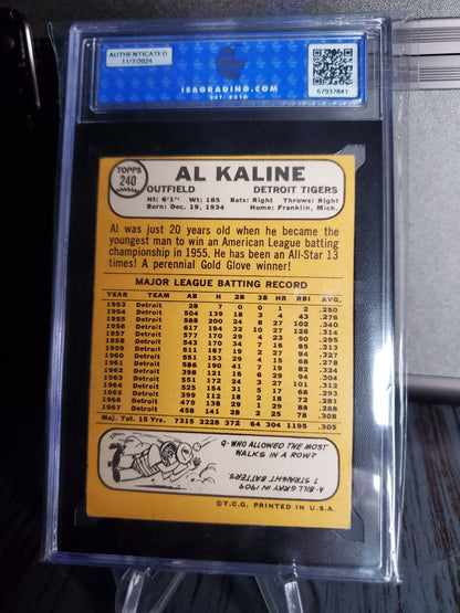 1968 Topps - Al Kaline #240 ISA 3 VG Tigers HoF