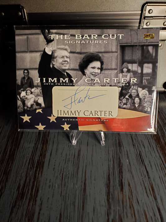 2022 The Bar Pieces of the Past JIMMY CARTER Cut AUTO Oversized Signature #5/10