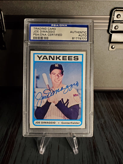 1972 Bowery Bank Joe DiMaggio AUTO PSA / DNA Signed Authentic Yankees Blue Ink