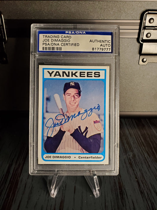 1972 Bowery Bank Joe DiMaggio AUTO PSA / DNA Signed Authentic Yankees Blue Ink