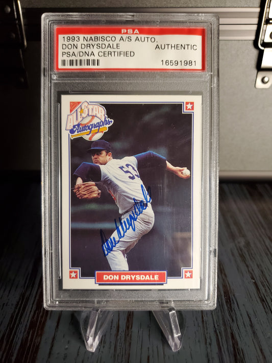 1993 Nabisco All-Star AUTO Don Drysdale Autograph Signed PSA DNA Authentic