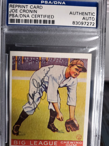 1933 Goudey Reprint Signed Joe Cronin AUTO #189 PSA Authentic Autograph Red Sox