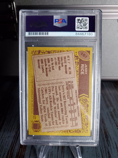 1986 Topps #161 JERRY RICE Signed Rookie Inscribed HOF 2010 PSA Gem MINT 10 AUTO