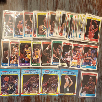 1988 Fleer Basketball Lot of 51 Includes Dennis Rodman Rookie - Several HoFs!