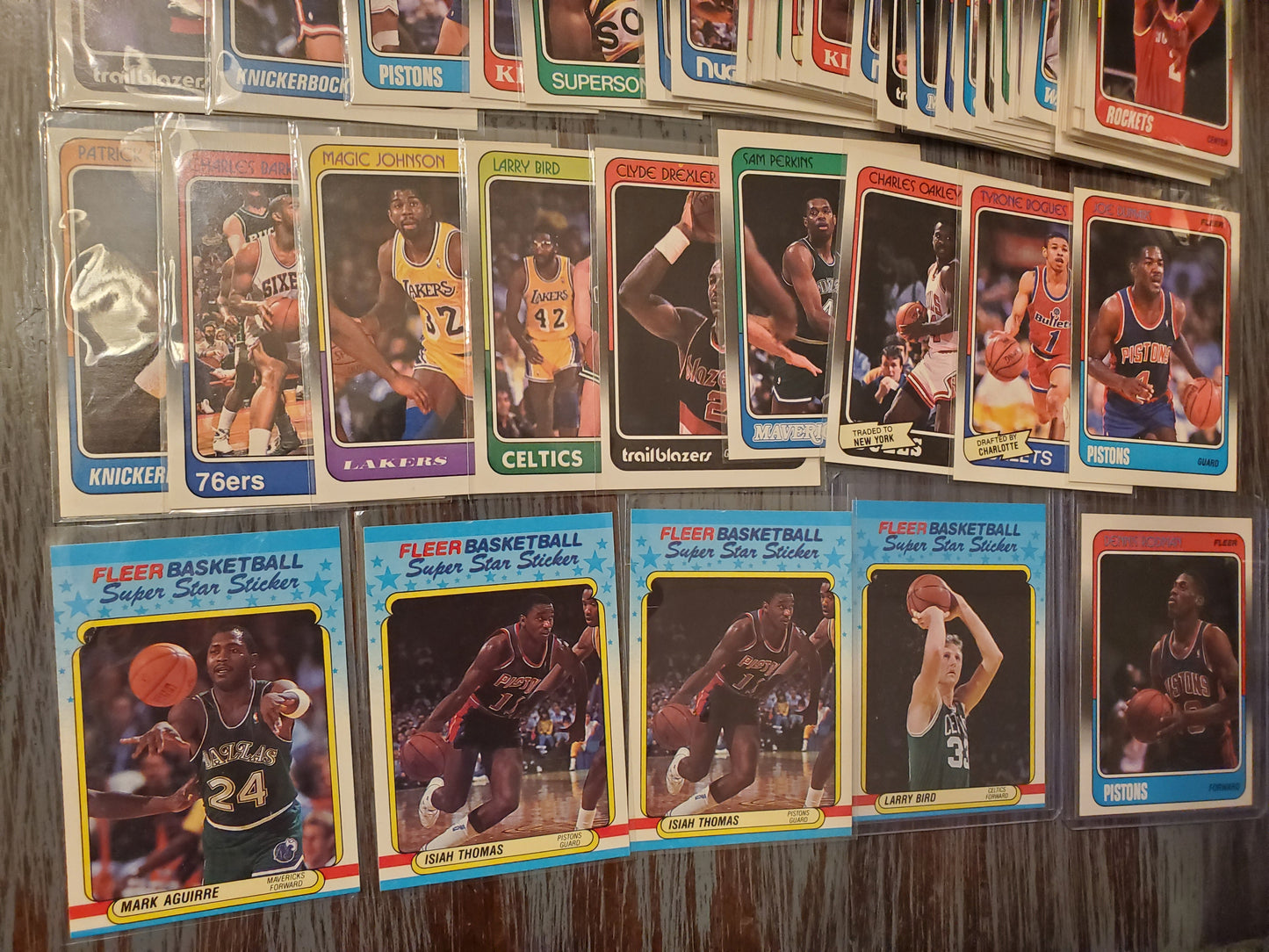 1988 Fleer Basketball Lot of 51 Includes Dennis Rodman Rookie - Several HoFs!