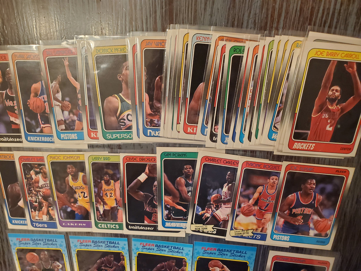 1988 Fleer Basketball Lot of 51 Includes Dennis Rodman Rookie - Several HoFs!