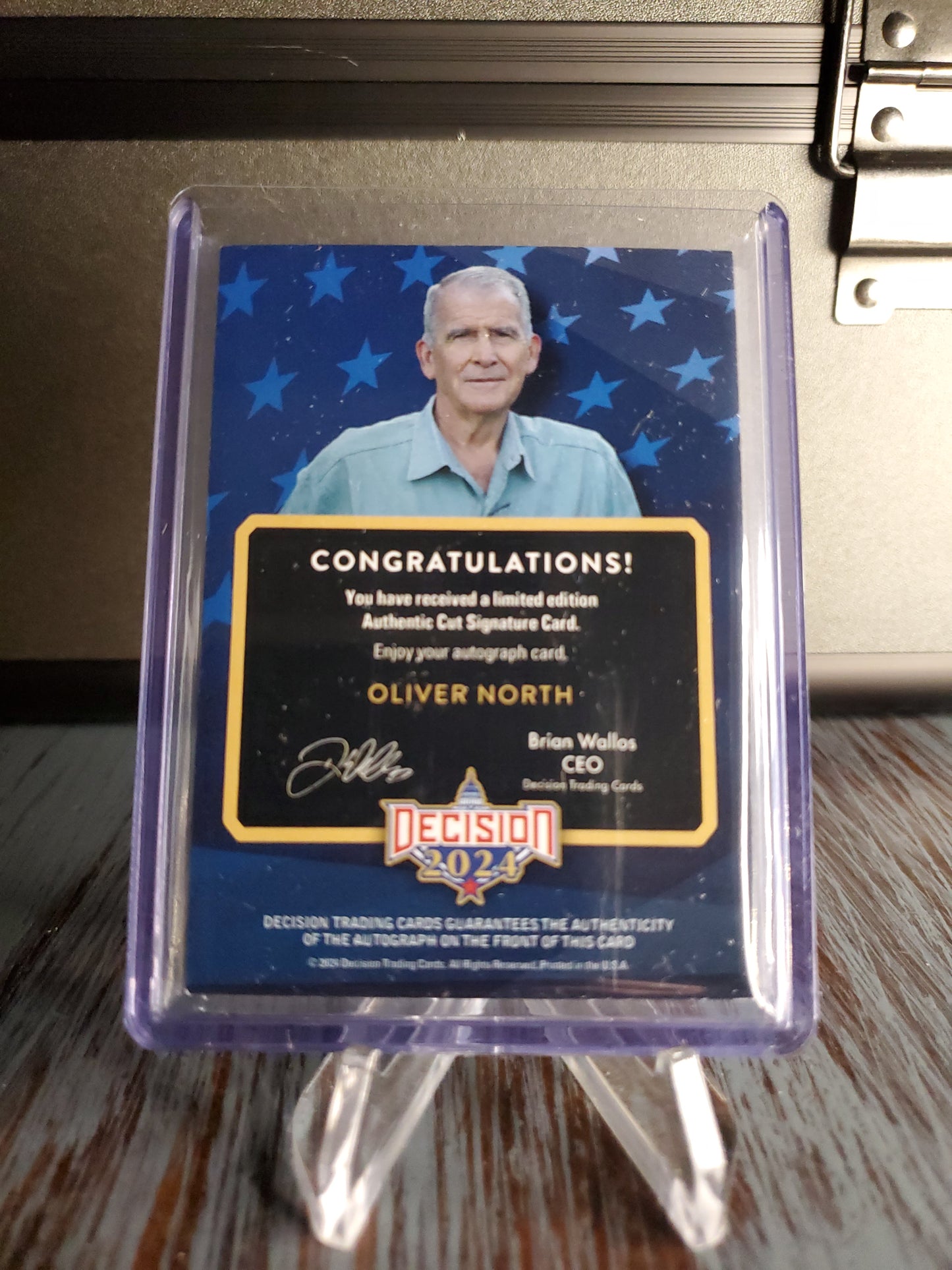 2024 Decision Political - Oliver North - Cut Auto Signature Authentic