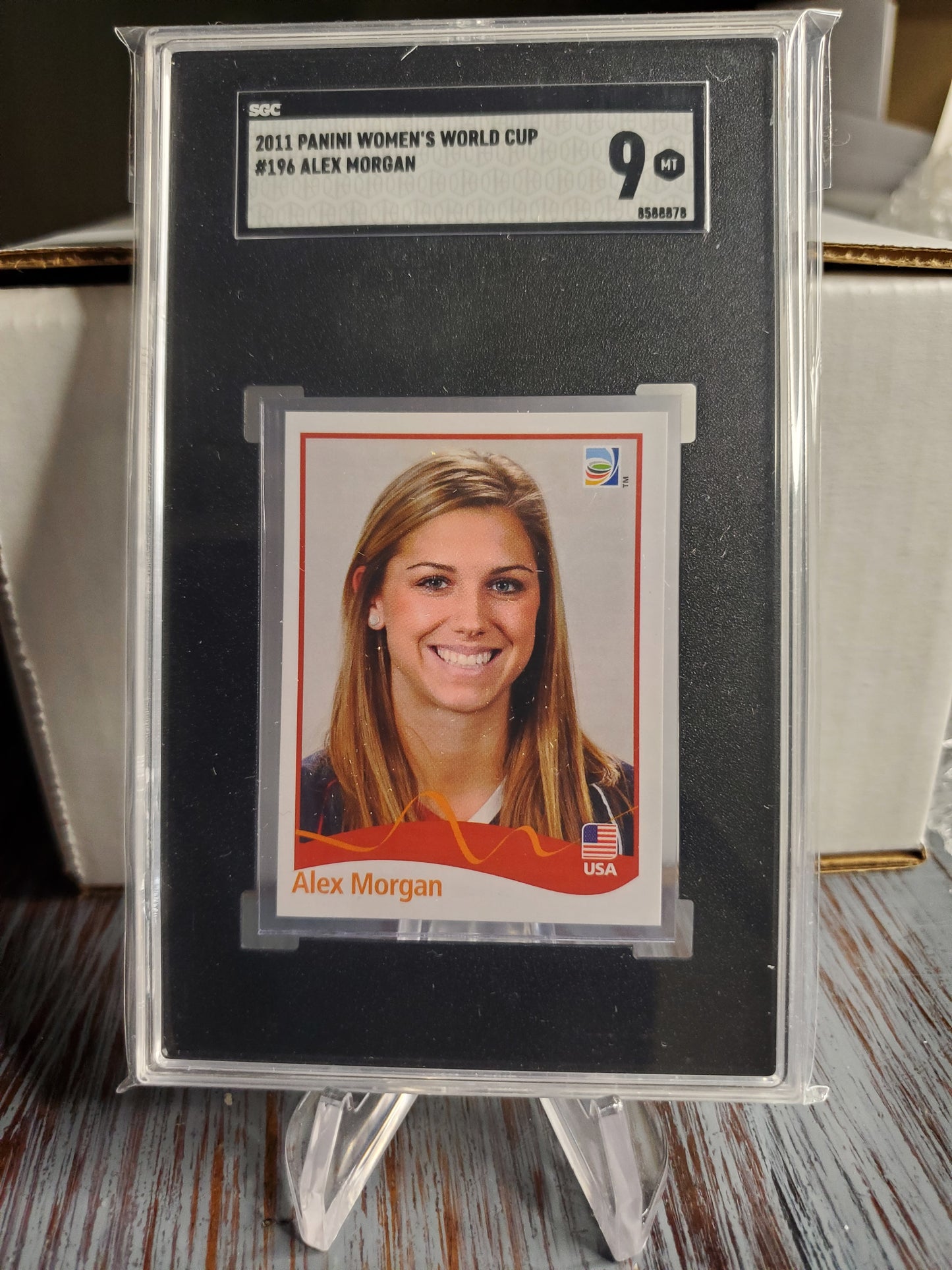 2011 Panini Women’s World Cup Stickers - Alex Morgan - #196 SGC 9 MINT USA