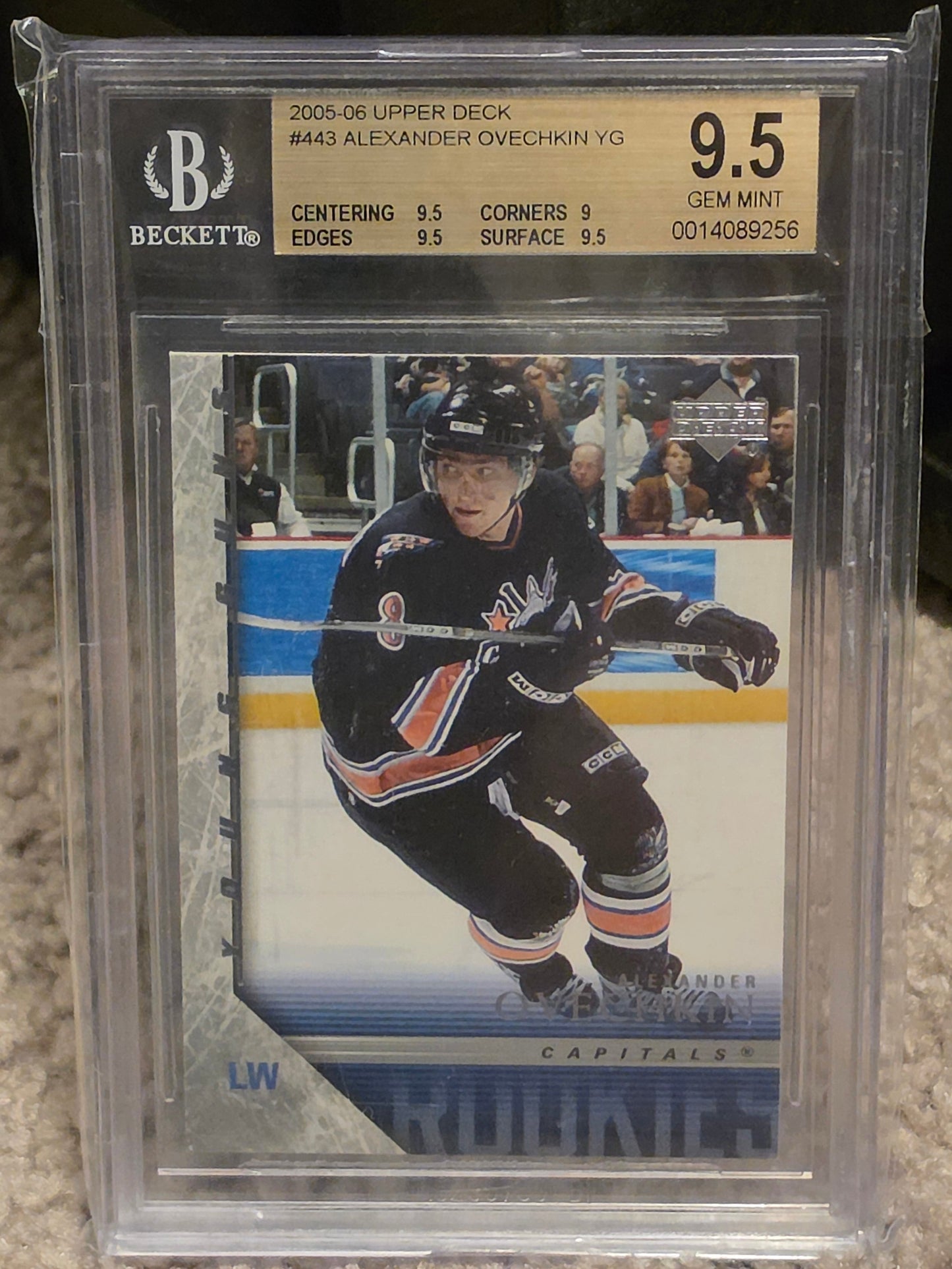 2005-06 Upper Deck Alexander Ovechkin YG RC #443 BGS 9.5