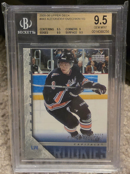 2005-06 Upper Deck Alexander Ovechkin YG RC #443 BGS 9.5
