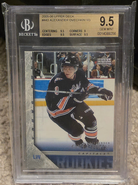 2005-06 Upper Deck Alexander Ovechkin YG RC #443 BGS 9.5
