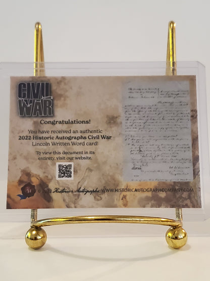 Abraham Lincoln 2023 Civil War Historic Handwritten Word Authentic - "aforesaid"