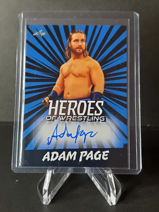 Adam Page 2023 Leaf Heroes of Wrestling AUTO Blue #BA-AP1