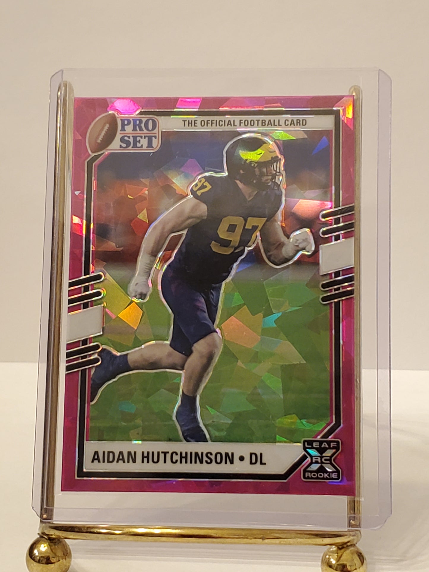 Aiden Hutchinson - 2022 Pro Set XRC Pink Cracked Ice - #PSB-AH1