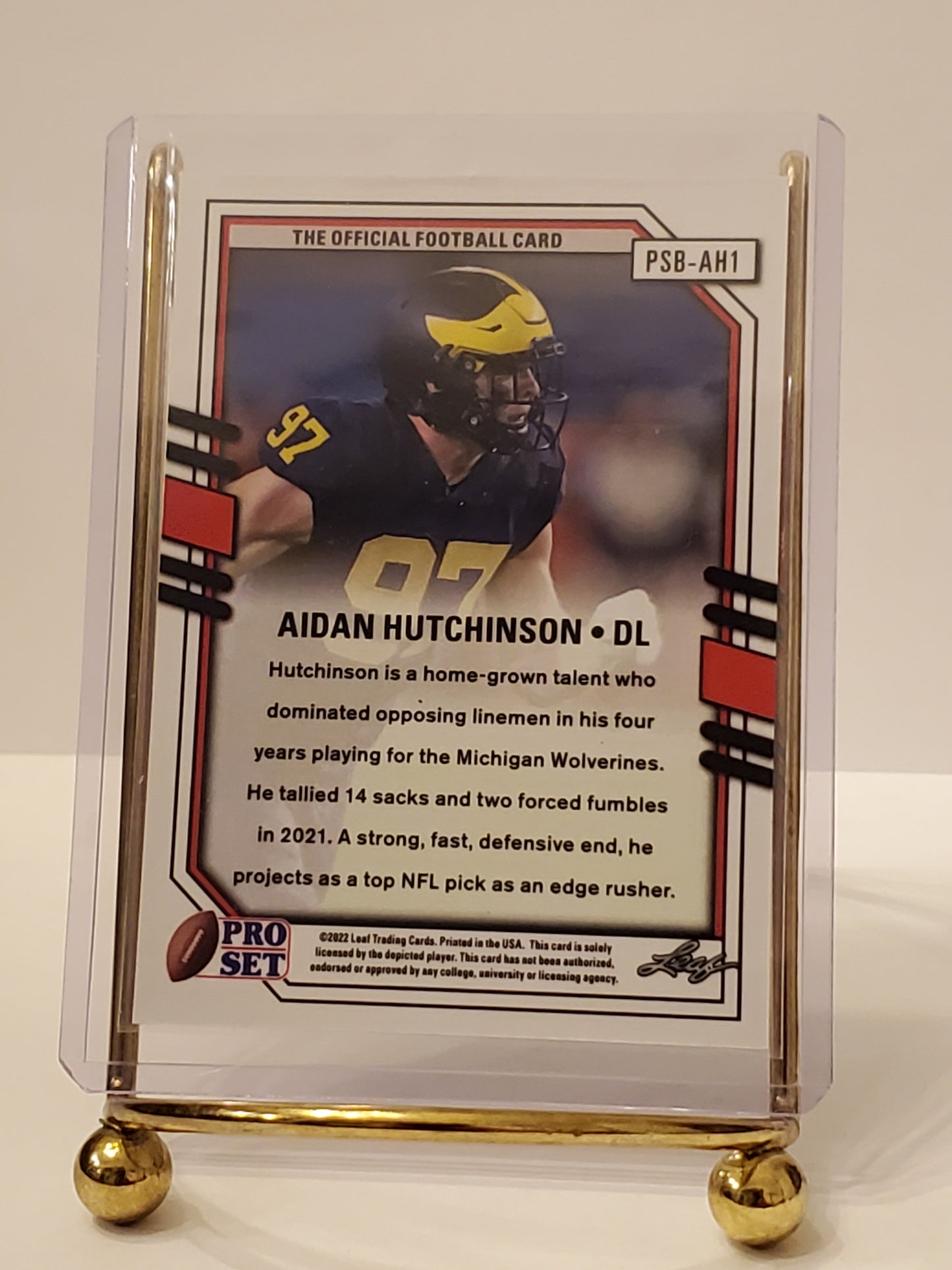 Aiden Hutchinson - 2022 Pro Set XRC Pink Cracked Ice - #PSB-AH1