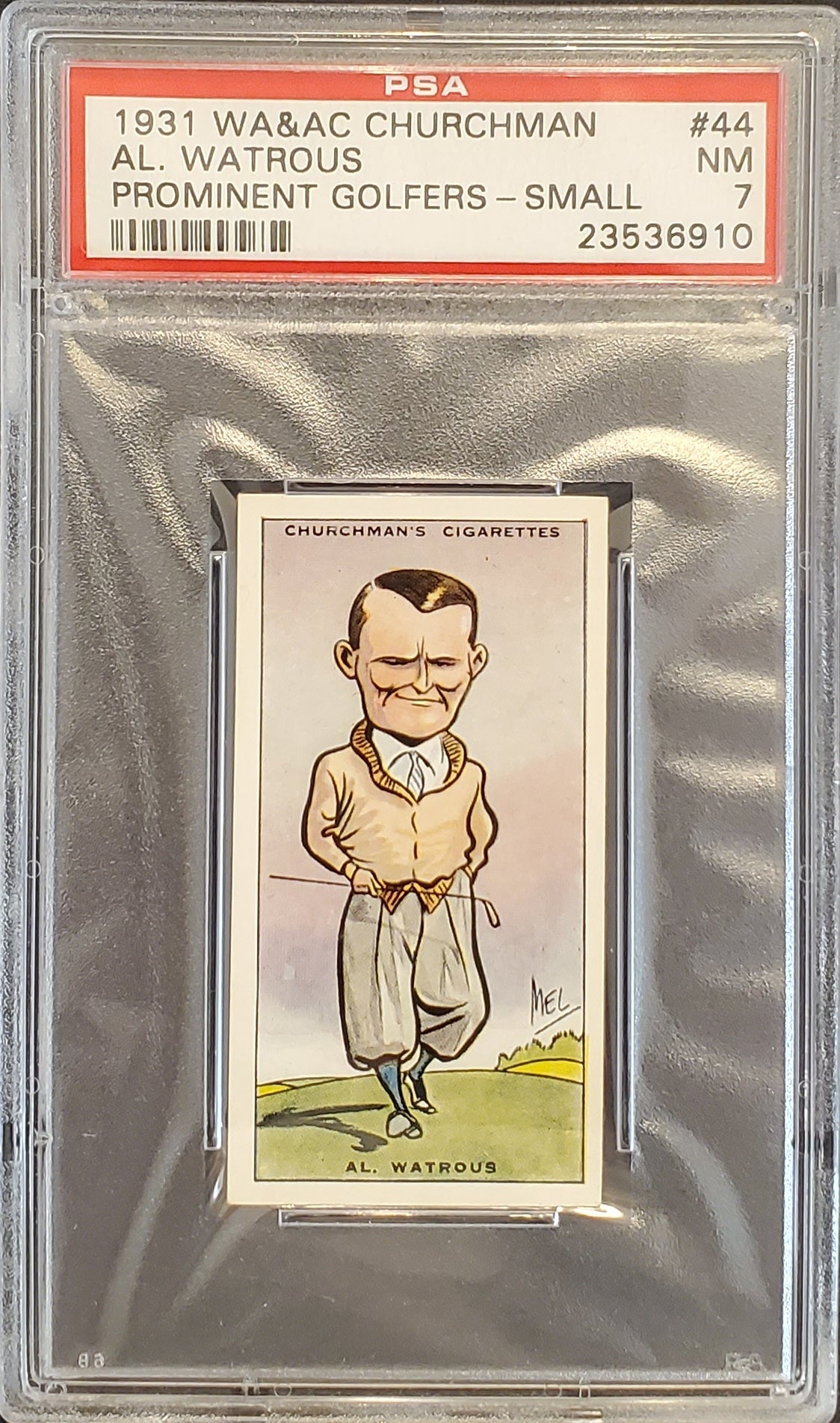 Al Watrous 1931 Churchman Prominent Golfers Small #44 PSA 7