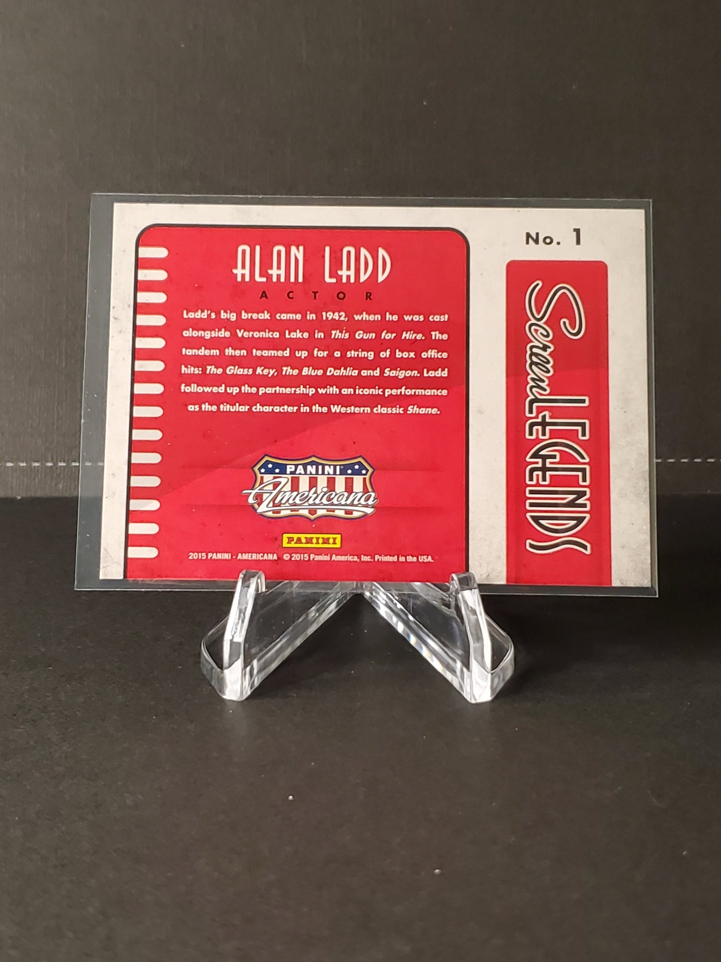 Alan Ladd 2015 Panini Americana Screen Legends #1