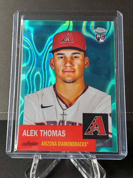 Alek Thomas 2022 Topps Chrome Platinum Aqua Lava Refractor (RC) #282: /299