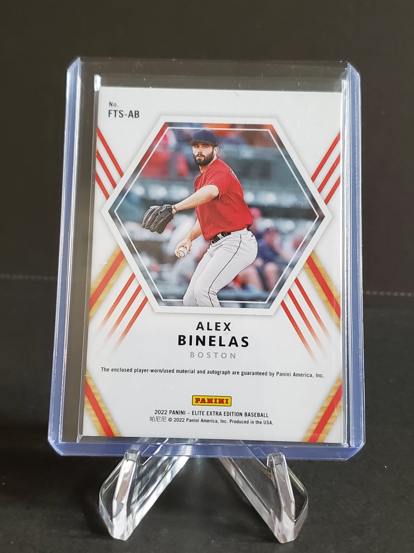 Alex Binelas 2022 Elite Extra Edition Future Threads Jersey AUTO #FTS-AB