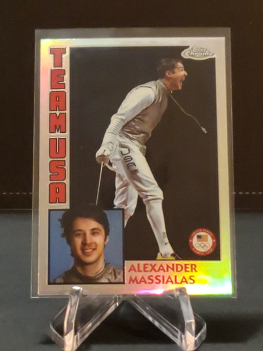 Alexander Massialas 2024 Topps Chrome US Olympic and Paraolympic Hopefuls Team USA #84T-13