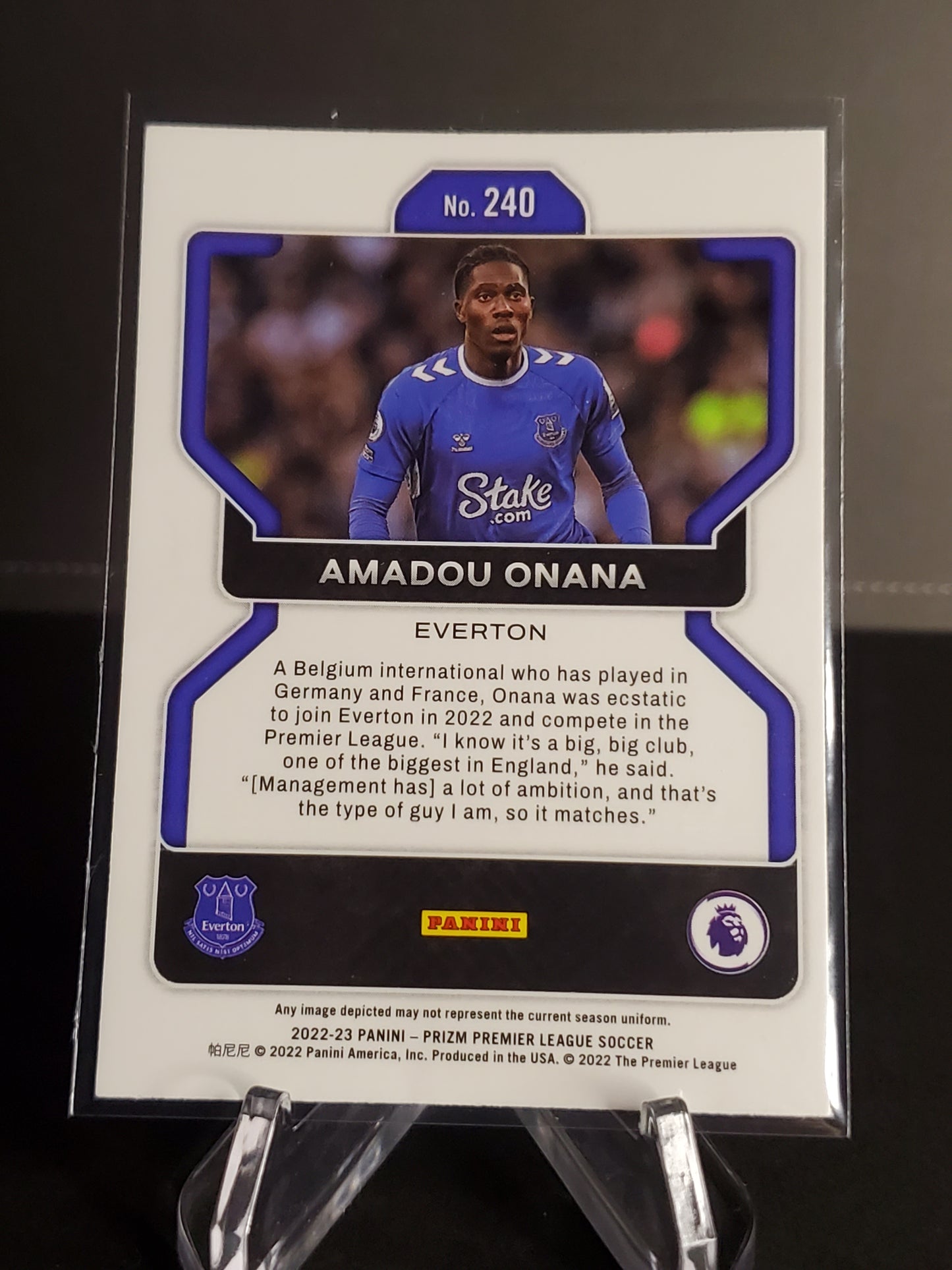 Amadou Onana 2022-23 Panini Prizm Premier League RC #240